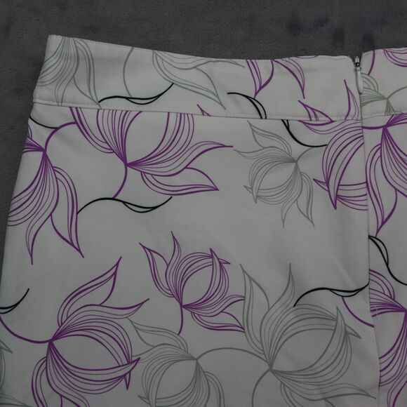 Tommy Armour Skort Womens 14 White High Rise Floral Dri Logic Golf Activewear - Picture 10 of 14